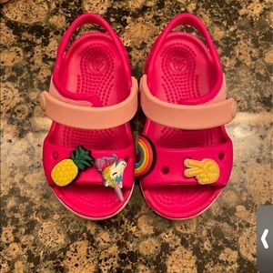 Authentic you baby girl crocs sandals size 6 pink
